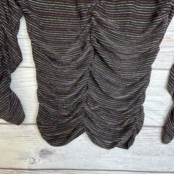 Circus Ny Blouse Women’s Size M Colorful Glitter Y2K Date Night BOHO - Picture 4 of 10